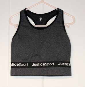 🤑Justice Sport Gray Crop Top
